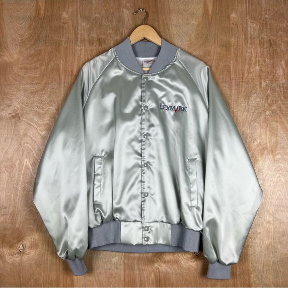 Vintage 1990s Lexmark Satin Jacket XL - Picture 1 of 5